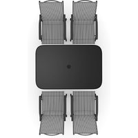 4/6 Chairs with Rectangular Table Garden Dining Set