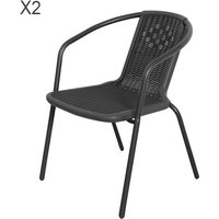 2/4Pcs Garden Dining Chairs with Square Table