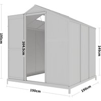 White Framed Garden Greenhouse with Base Frame
