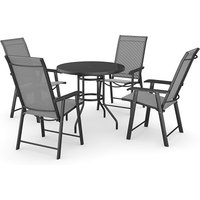 2/4 Pcs Garden Dining ChairsSet with Round Table