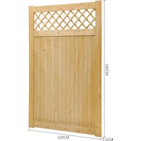 120CM Wide Wooden Garden Gate with Latch