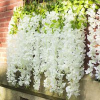 12pcs Artificial Purple Wisteria Hanging Vines