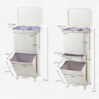 White Rubbish Dustbin Recycling Bin Rubbish Trash Home Kitchen