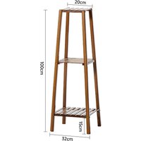Vintage Tiered Indoor Plant Stand Solid Wood Display Shelf