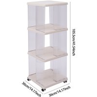 3-Tier Plastic Square Bookshelf