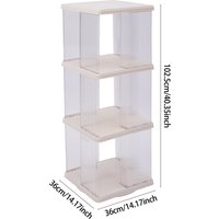 3-Tier Plastic Square Bookshelf