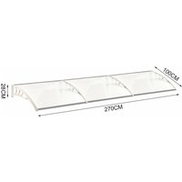 White Outdoor Curved Shielded Rain Shelter
