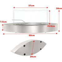 Unique Smokeless Stainless Steel Tabletop Ethanol Fireplace