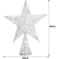 Wrought Iron Christmas Tree Topper Star Ornament Home Decor