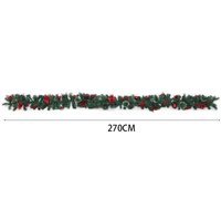 2.7m LED Light String Berry Ball Flower Garland Christmas Decor